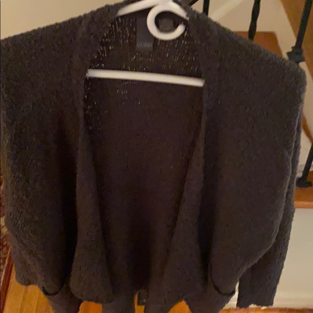 Grey knit cardigan